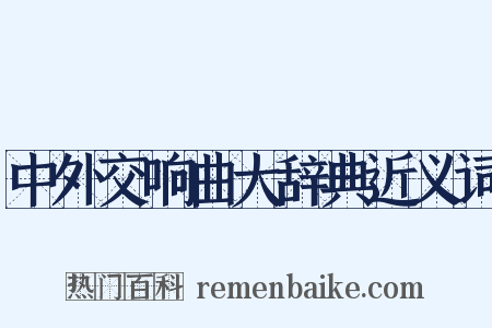 中外交响曲大辞典近义词是什么意思的图片